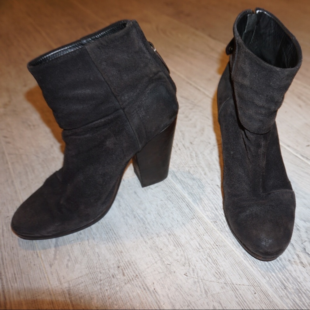 Rag & Bone Size 37 black/grey booties